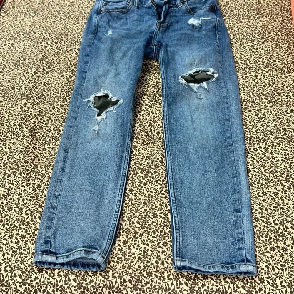 Abercrombie kids camo patch jeans 9/10